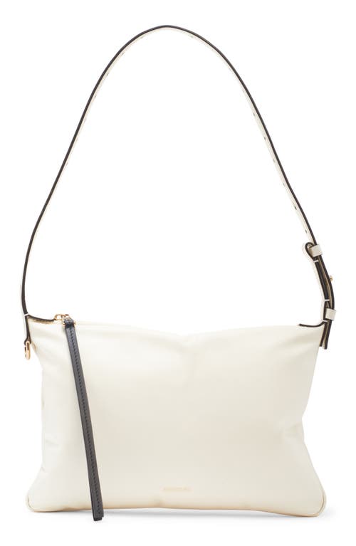 Moncler Vetta Leather Shoulder Bag In White