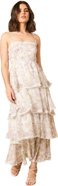 Oasis Tiered Spaghetti Strap Maxi Dress