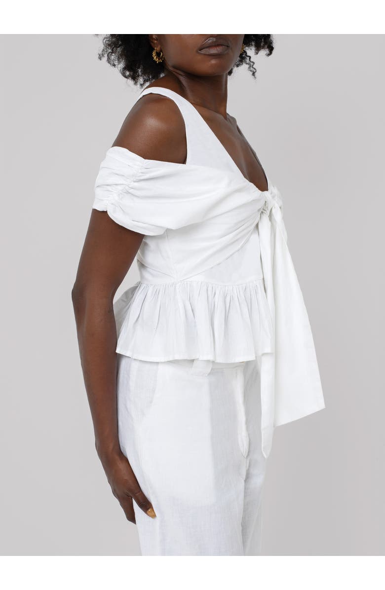 Haveli Usha Peplum Top, Alternate, color, White