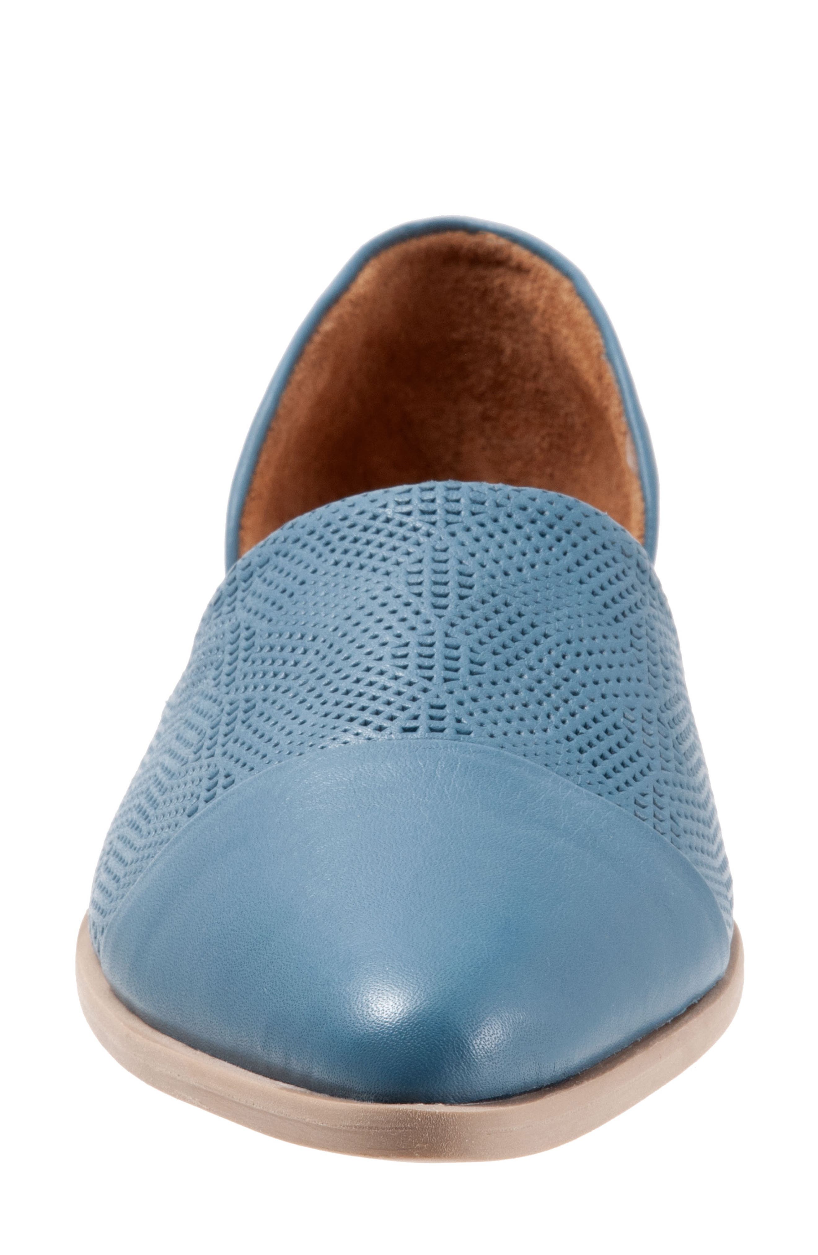 Bella d'Orsay Flat, Alternate, color, DENIM LEATHER