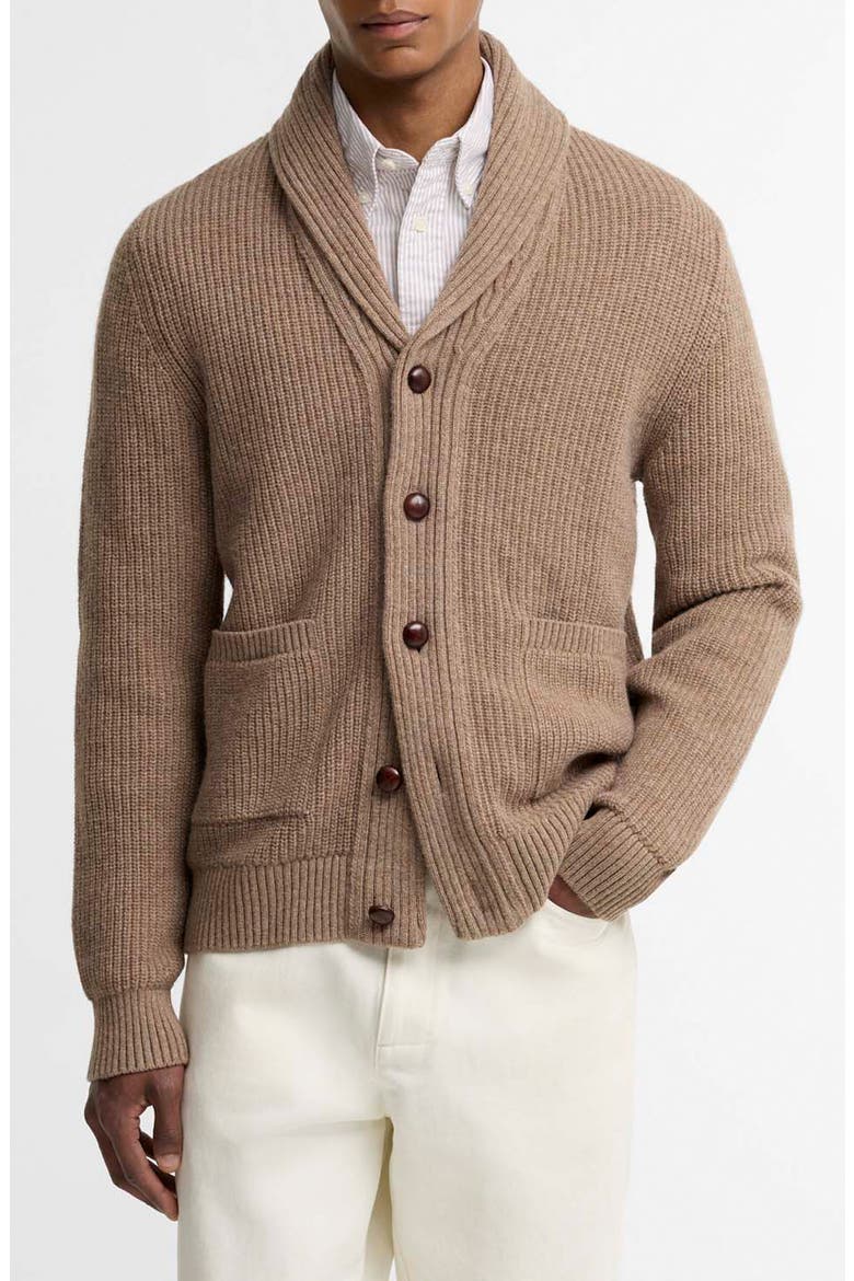 Hartland Shawl Collar Wool Cardigan, Main, color, STONE