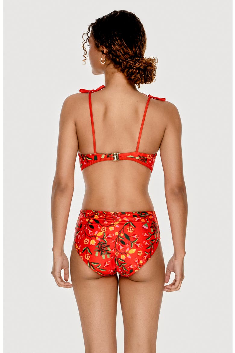 Scarlet Bloom One-Piece Swimsuit, Alternate, color, Red