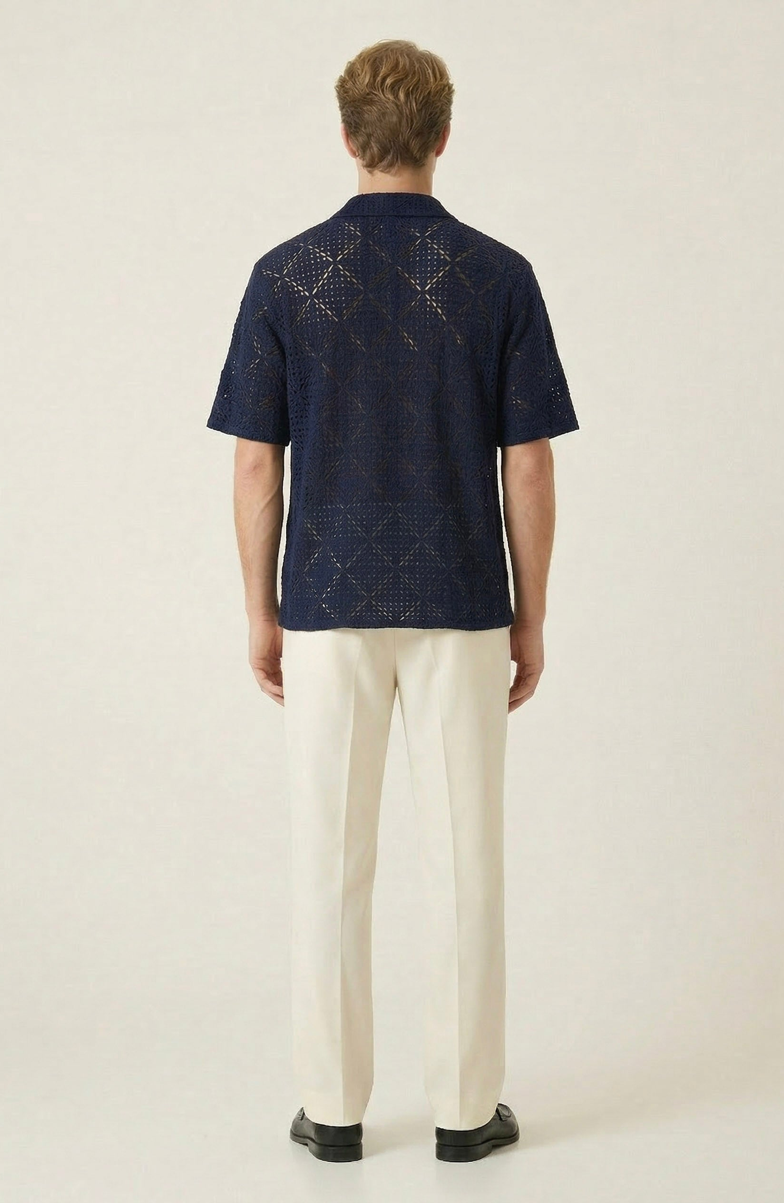 Open Knit Short Sleeve Shirt - image 2