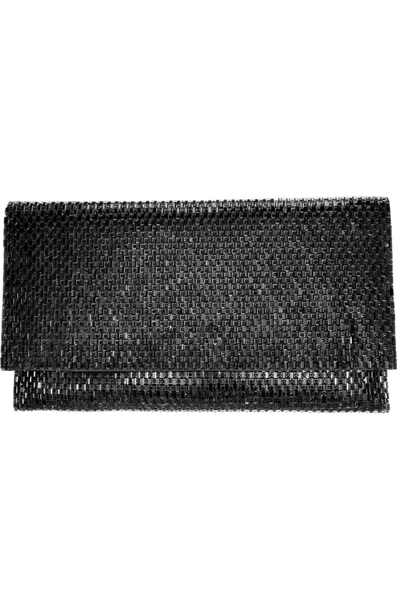 Nina Crystal Beaded Clutch, Main, color,