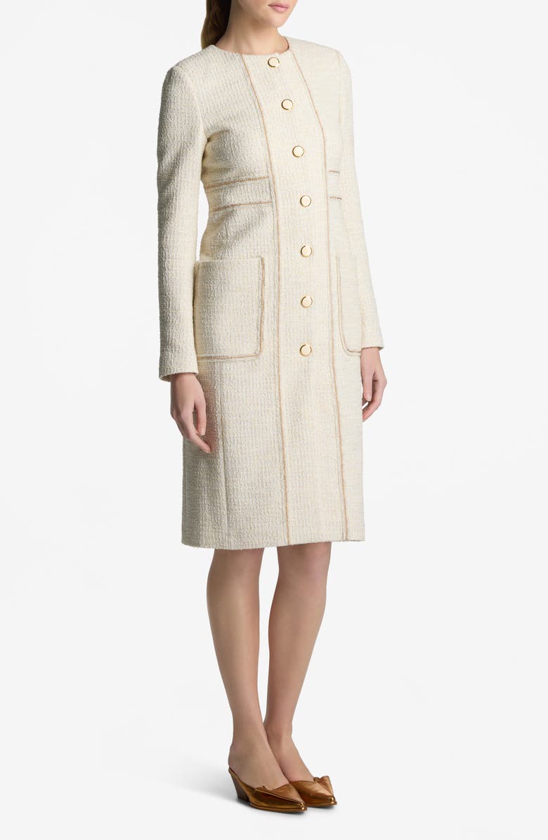 St. John Collection Chain Trim Longline Jacket, Alternate, color,