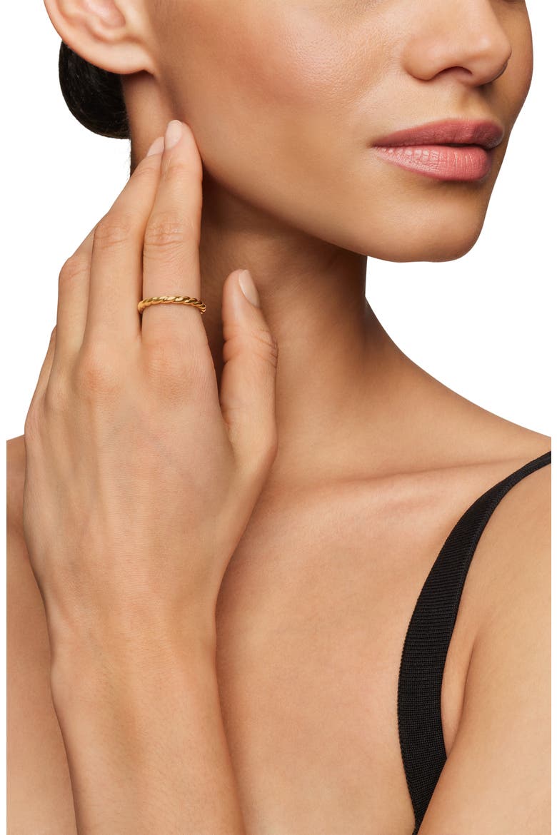 Paveflex Ring in 18K Gold, 2.7mm, Alternate, color, YELLOW GOLD