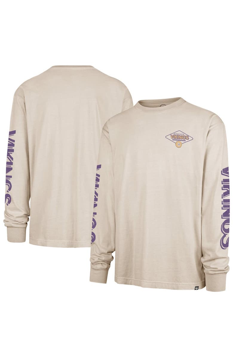 '47 Men's '47 Tan Minnesota Vikings Cairn Ravine Foundation Long Sleeve T-Shirt, Alternate, color, Tan
