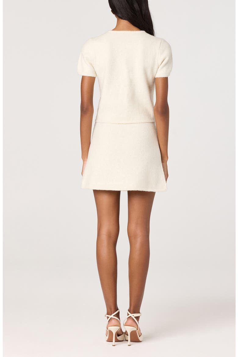 Jailyn Short Sleeve Cardigan, Alternate, color, CREAM