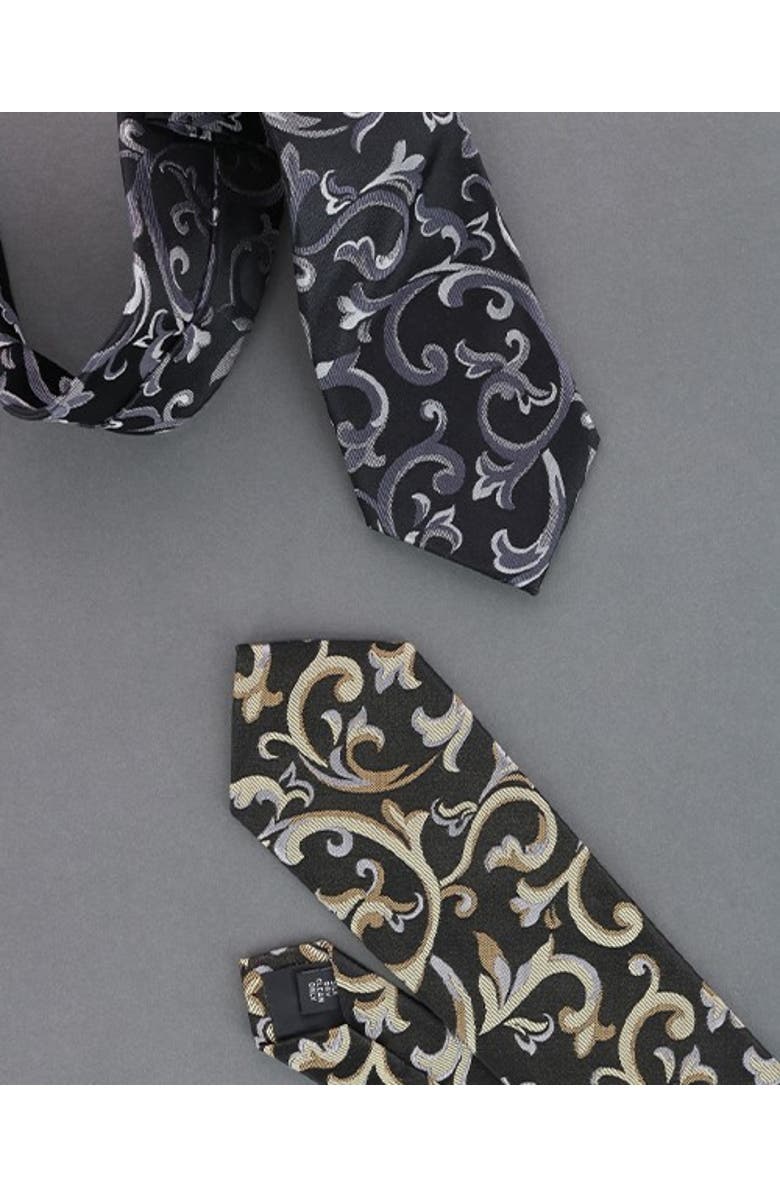 Trafalgar Christian the Romantic Brocade Silk Necktie, Alternate, color, Silver