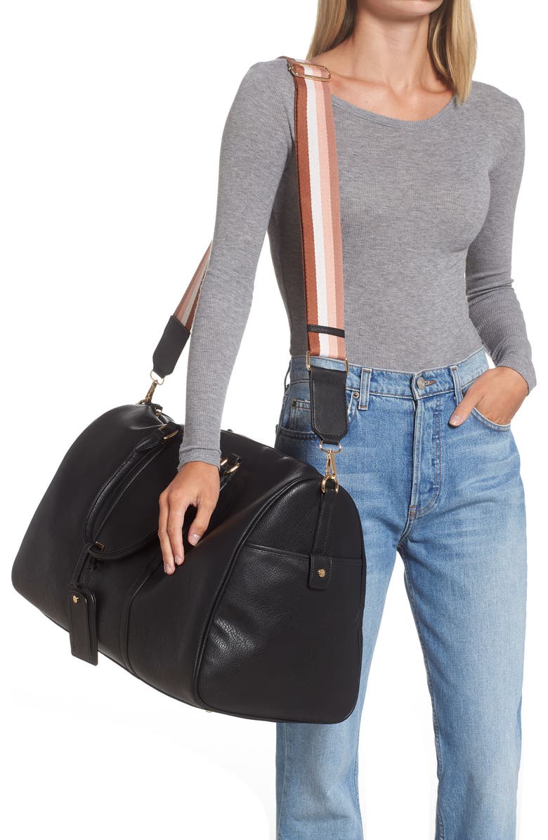 Mali + Lili Mollie Large Vegan Leather Overnight Duffle Bag, Alternate, color,