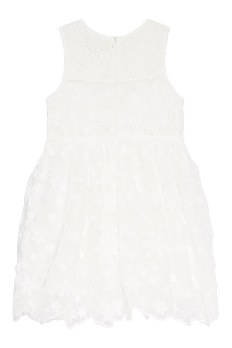 Floral Embroidered Dress, Alternate, color, WHITE