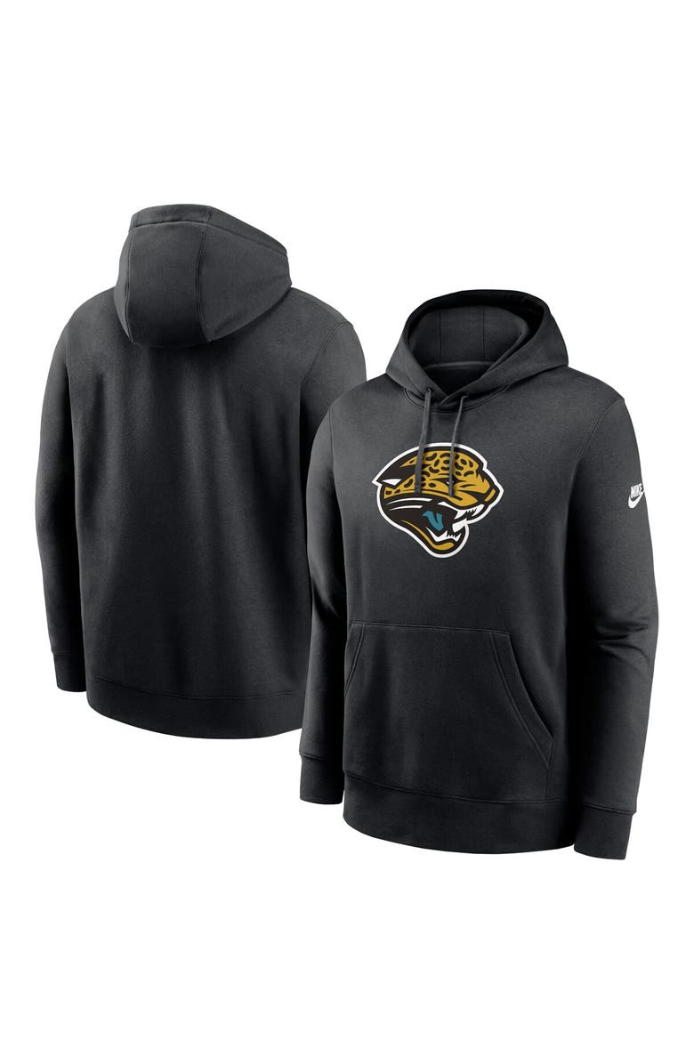 Nike Men's Nike Black Jacksonville Jaguars Rewind Club Logo Pullover Hoodie, Alternate, color, 