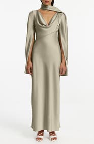 Significant Other Luka Long Sleeve Satin Gown