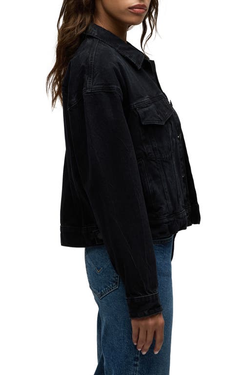 Hudson Jeans Brea Swing Trucker Jacket In Black