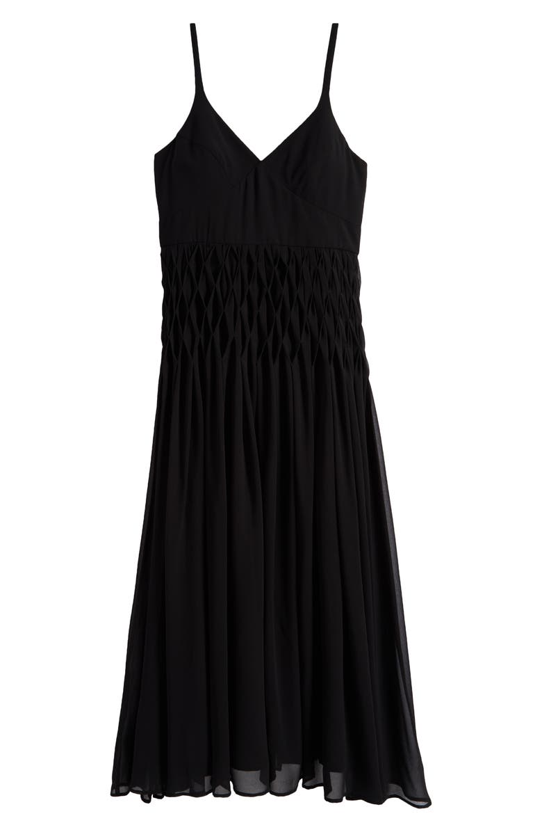 Hutch Diamond Pleat Detail Maxi Dress, Alternate, color, Black