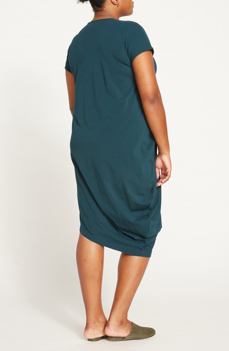 Universal Standard Geneva Asymmetric T-Shirt Dress, Alternate, color, Deep Sea