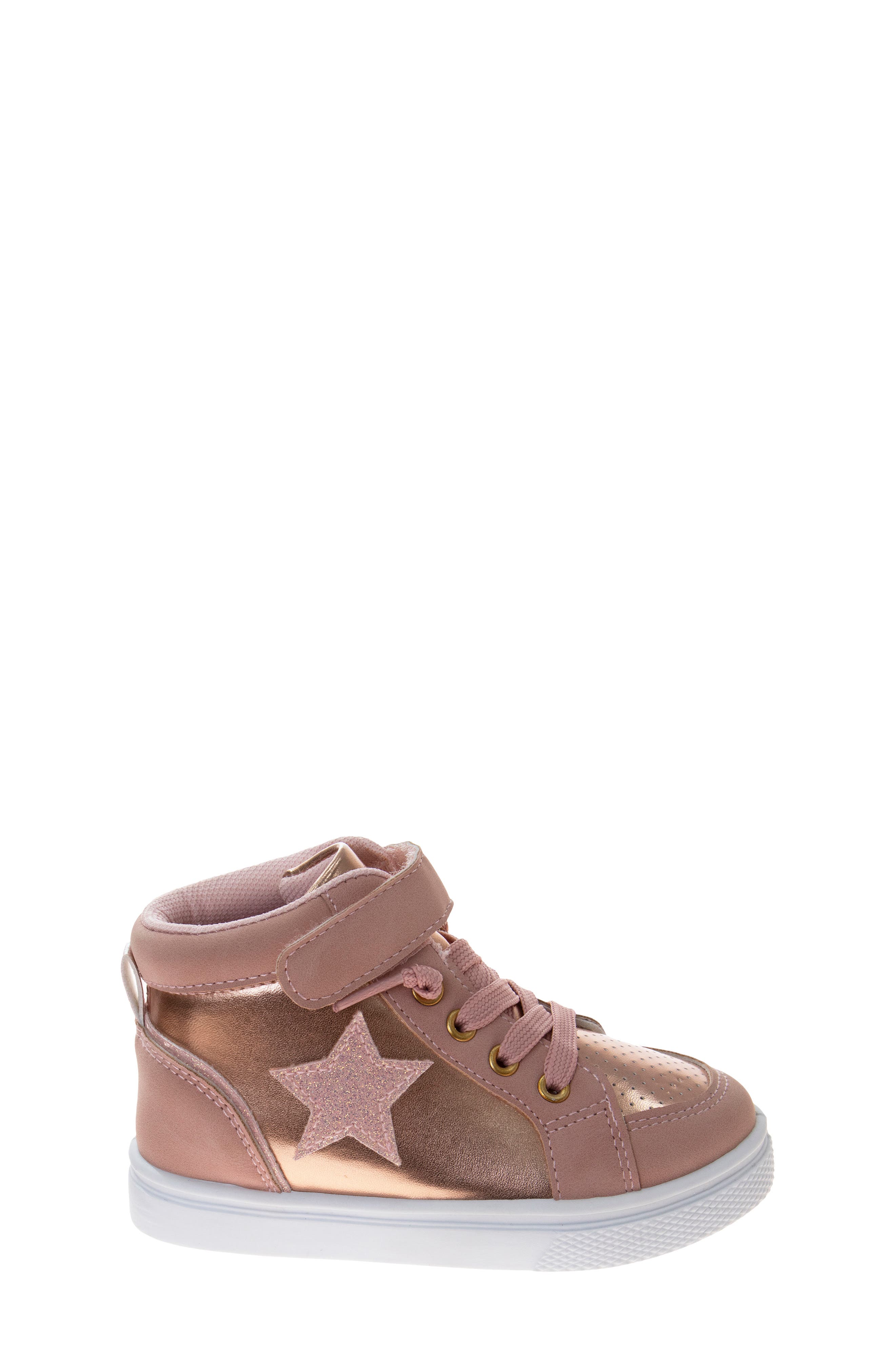 Kids' High Top Sneaker, Alternate, color, PNK ROSE GLD
