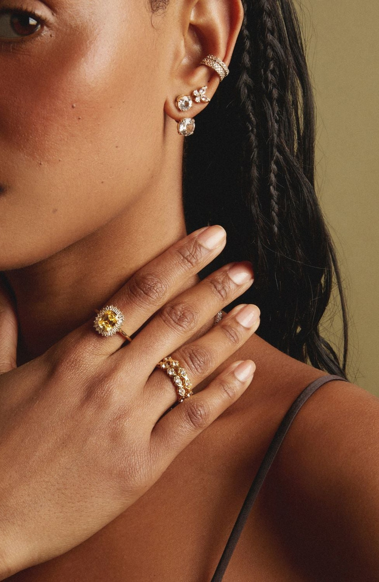 Aurate New York Lab Grown Yellow Canary Alexandra Ring, Alternate, color, Yellow Canary