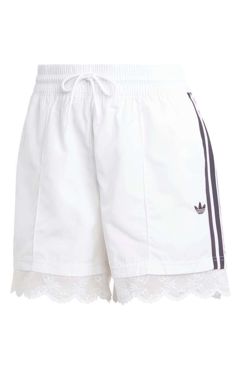 adidas Originals 3-Stripes Lace Trim Shorts, Alternate, color,