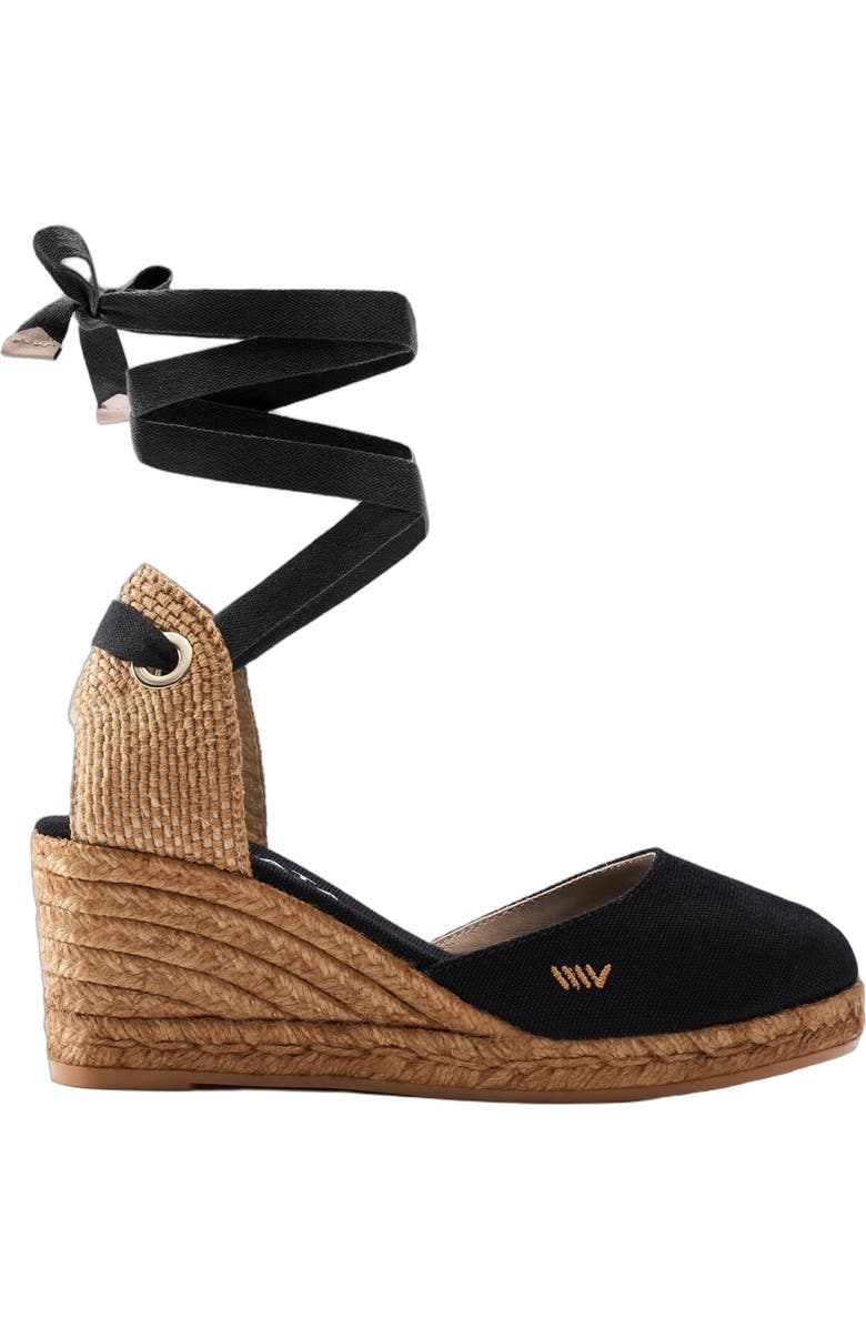 VISCATA Sagaro Canvas Espadrille Wedges, Main, color, Black