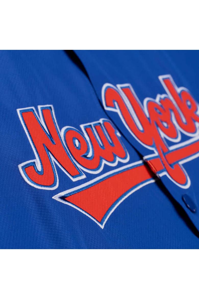 Men's Mitchell & Ness  Royal New York Mets Full-Snap Hooded Coaches Jacket, Alternate, color, Royal