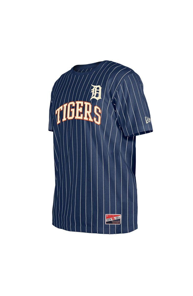 New Era Men's New Era Navy Detroit Tigers Throwback Pinstripe T-Shirt, Alternate, color, Navy