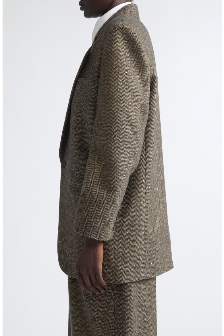 Wool Herringbone Jacket, Alternate, color, BROWN