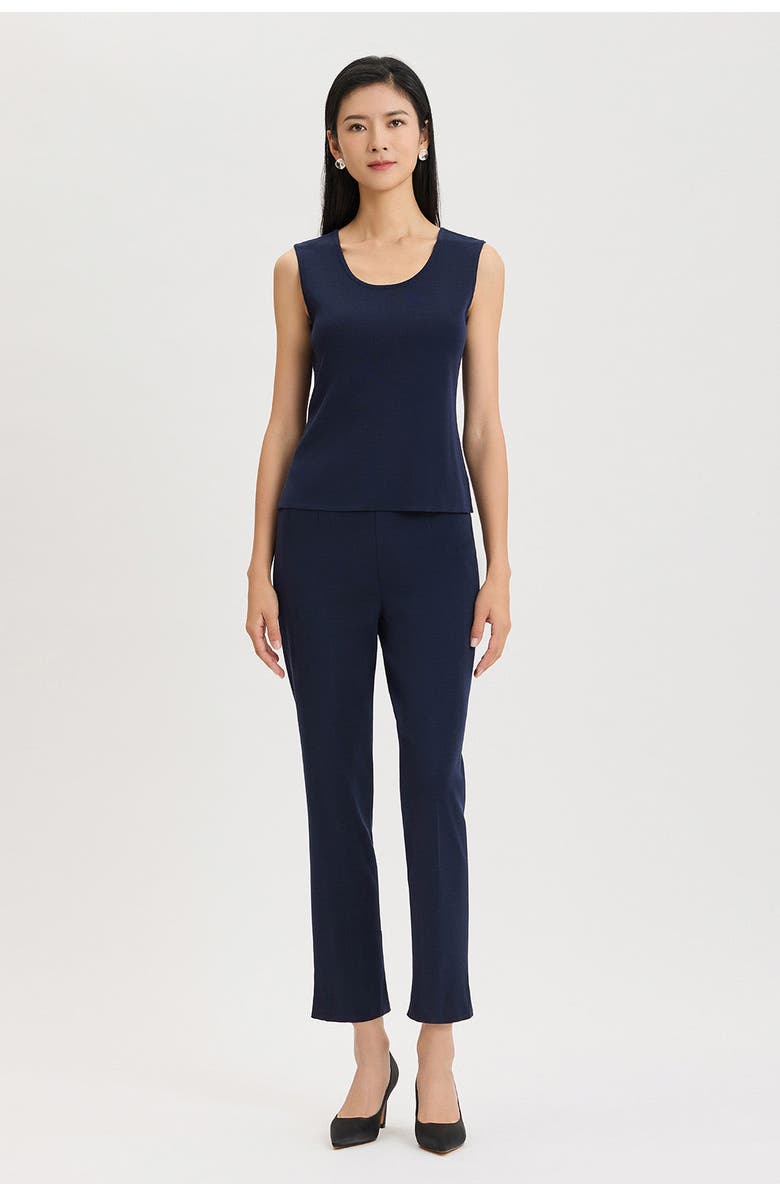 Ming Wang Scoop Neck Tank, Alternate, color, Indigo