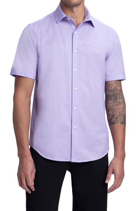 New Givenchy Short Sleeve Button Up Lilac Polo cheapest Fashion Shirt Men's Sz Small