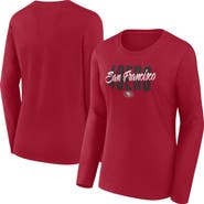 FANATICS Women's Fanatics Scarlet San Francisco 49ers Long Sleeve Scoop Neck T-Shirt