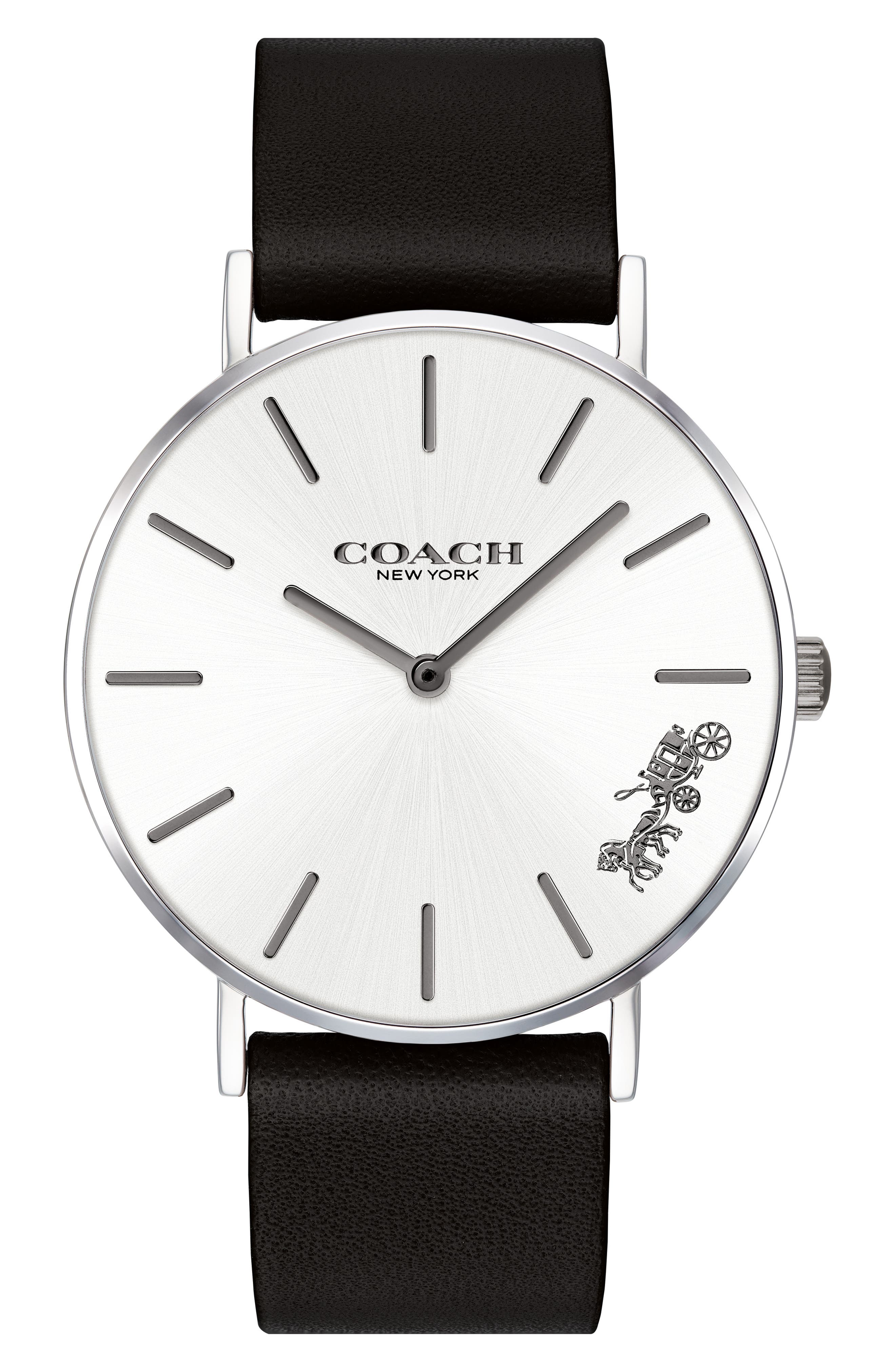 COACH Perry Leather Strap Watch, 36mm