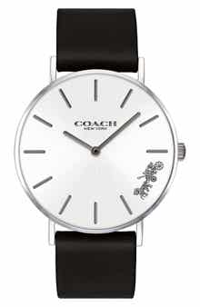 COACH Perry Leather Strap Watch, 36mm