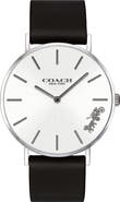 COACH Perry Leather Strap Watch, 36mm