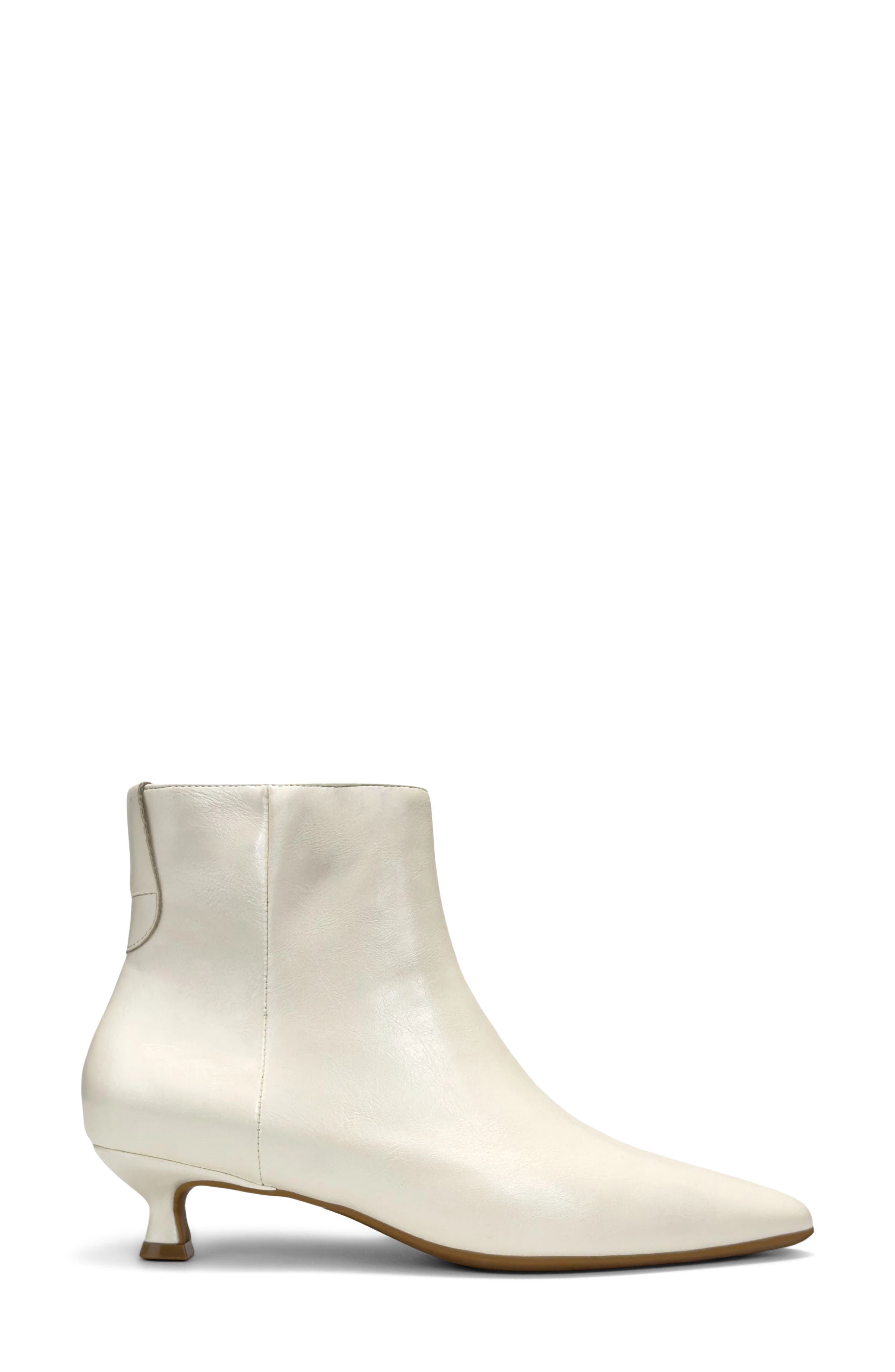Rizah Faux Leather Bootie, Alternate, color, WHITE