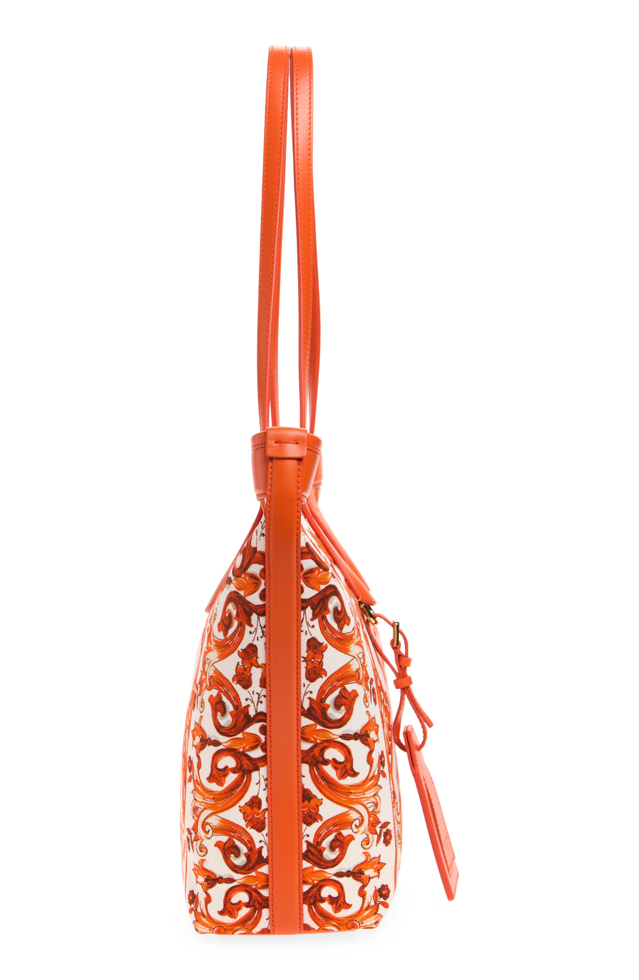 Dolce&Gabbana Atene Majolica Tote, Alternate, color, Id3tn Majolica 1 Orange