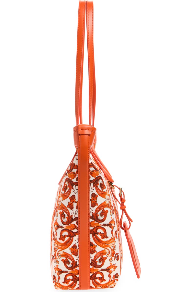 Dolce&Gabbana Atene Majolica Tote, Alternate, color, Id3tn Majolica 1 Orange