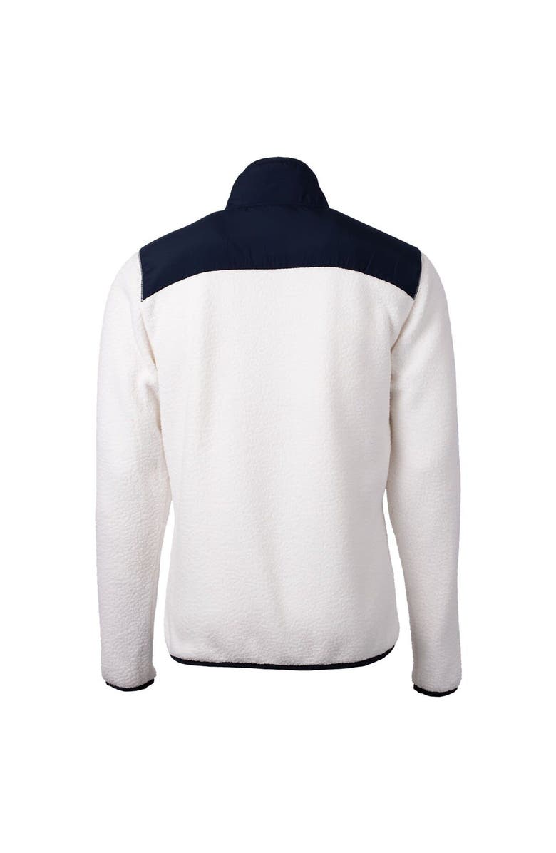 Cutter & Buck Men's Cutter & Buck Cream New England Patriots Big & Tall Cascade Eco Sherpa Fleece Full-Zip Jacket, Alternate, color, 