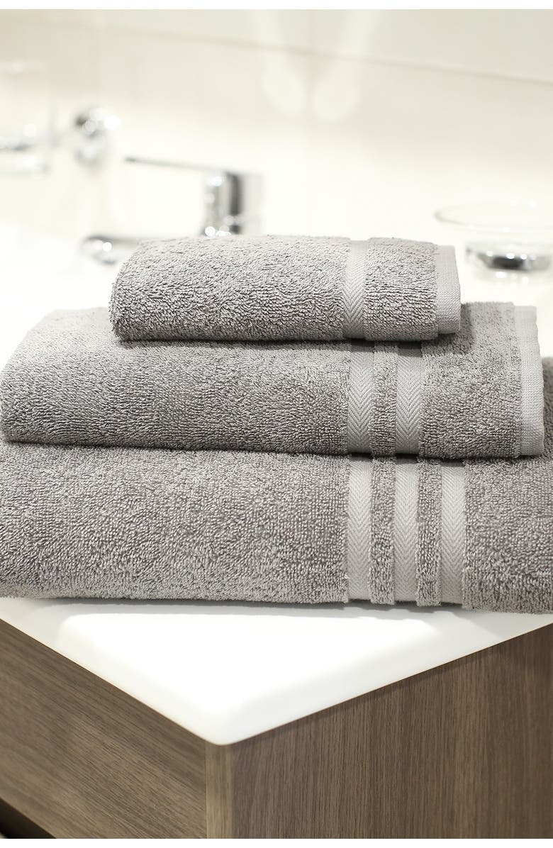 Linum Home Textiles Denzi 3-Piece Towel Set - Dark Grey, Alternate, color, Dark Grey
