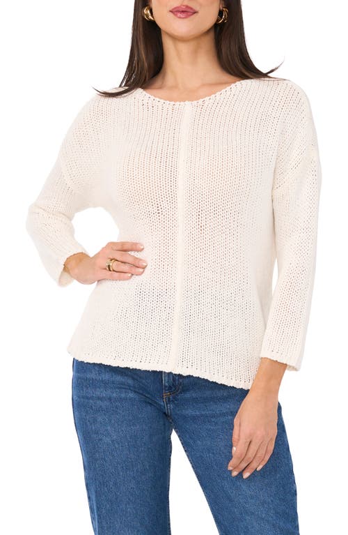 Vince Camuto Boat Neck Sweater In Antique White