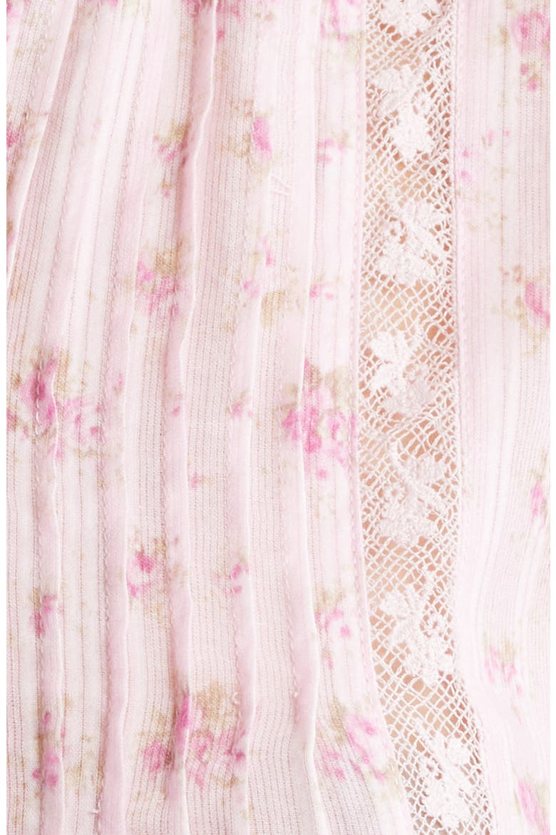 Lita Floral Long Sleeve Cotton Button-Up Top, Alternate, color, RASPBERRY FIELDS