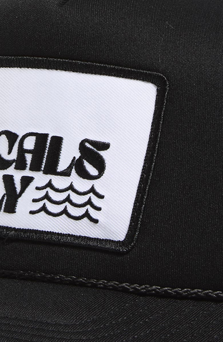 Local Beach Locals Only II Patch Snapback Trucker Hat, Alternate, color, Black