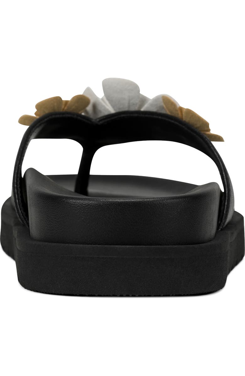 KARL LAGERFELD PARIS Hayze Fleur Flip Flop, Alternate, color, Black