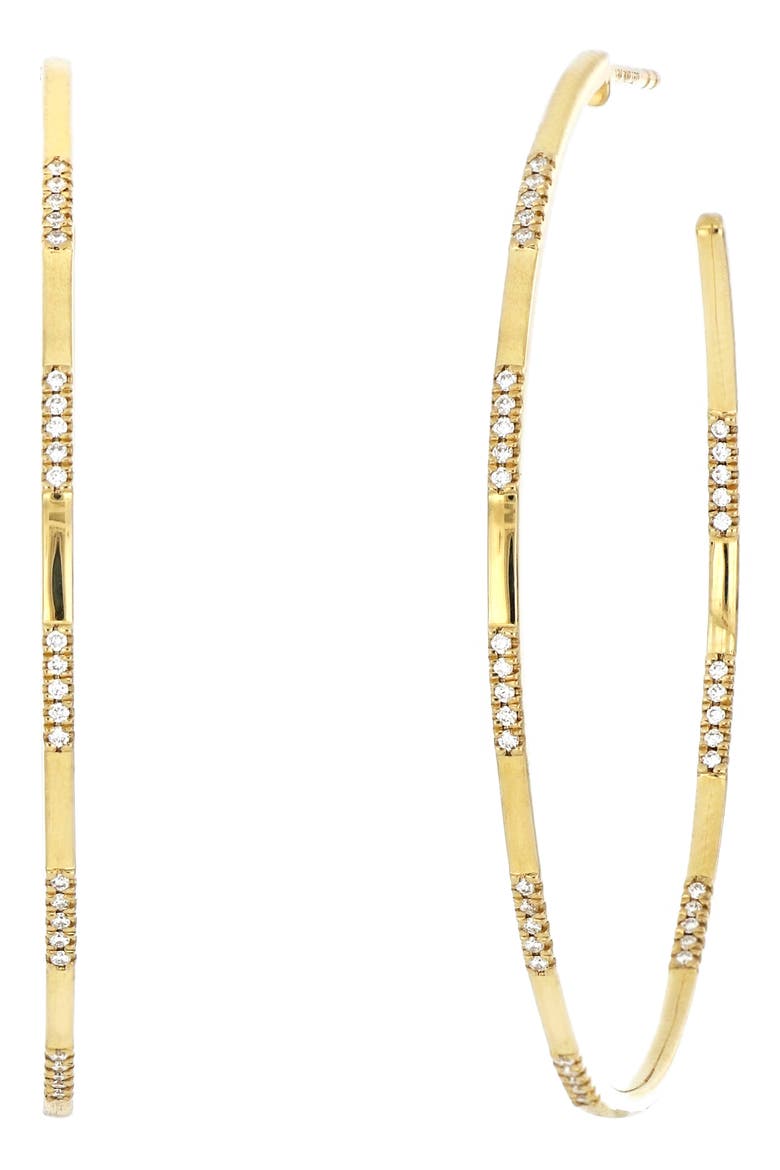 Kiera Section Hoop Earrings (Nordstrom Exclusive), Main, color, YELLOW GOLD