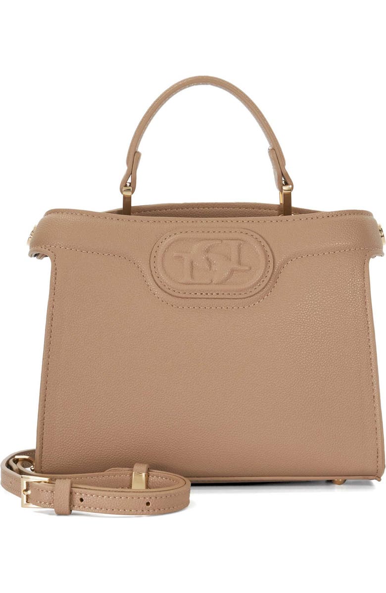 Dune London Daily Faux Leather Top Handle Bag, Main, color, Taupe