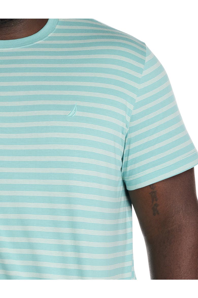 Big & Tall Striped T-Shirt, Alternate, color, AQUA WAVE