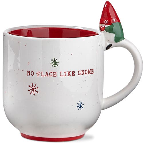 Tag No Place Like Gnome White Stoneware Coffee Hot Tea Hot Coco Mug 16 oz In Multi