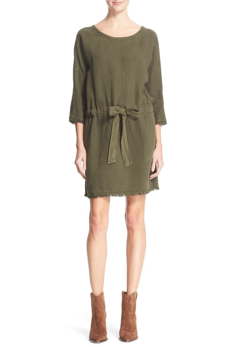 'The Cinched' Shift Dress, Main, color, DARK OLIVE