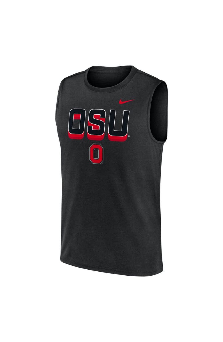 Nike Men's Nike Black Ohio State Buckeyes Primetime Tricode Legend Performance Tank Top, Alternate, color, Black