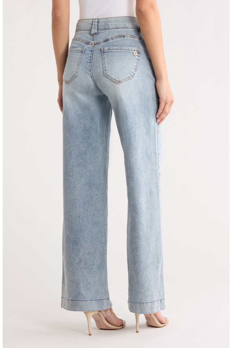 AbSolution High Waist Wide Leg Jeans, Alternate, color, LIGHT BLUE