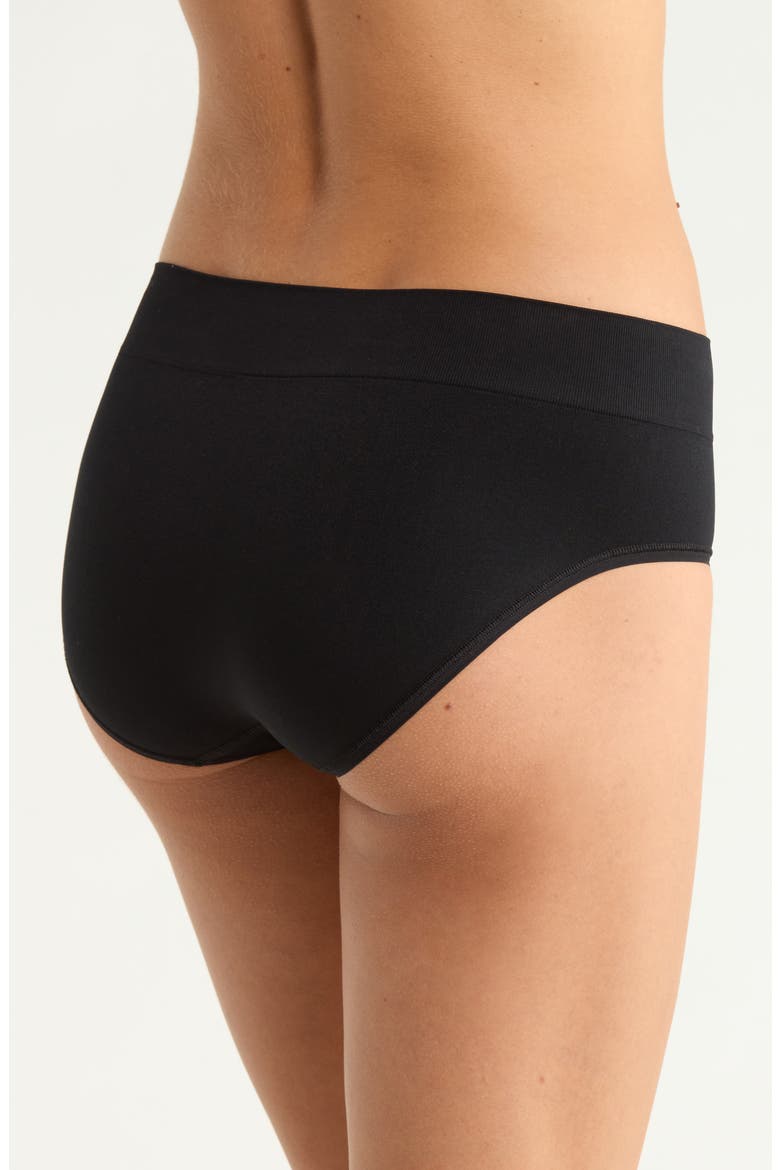 3-Pack Seamless Hipster Briefs, Alternate, color, BLACK